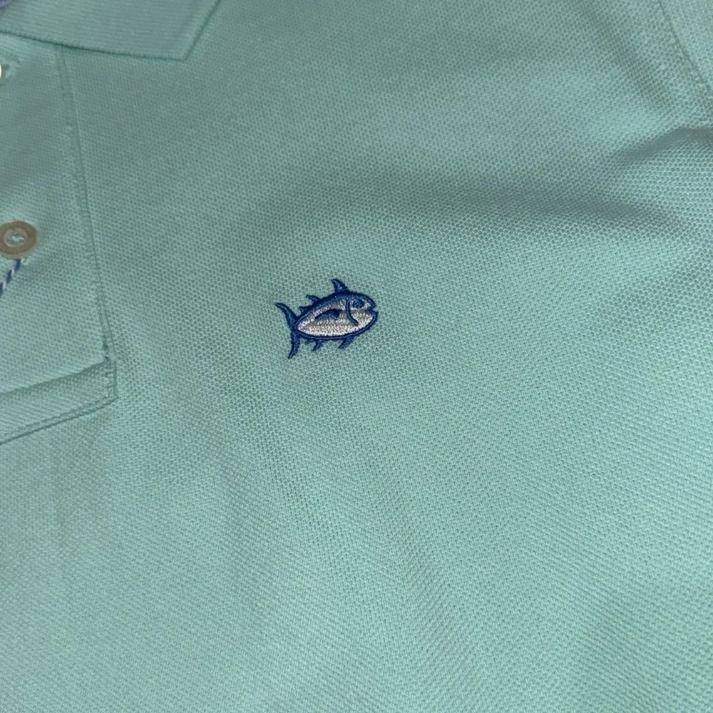 Southern Tide, the Skip Jack polo boys size large (12-14) in mint green NWT - Picture 2 of 6